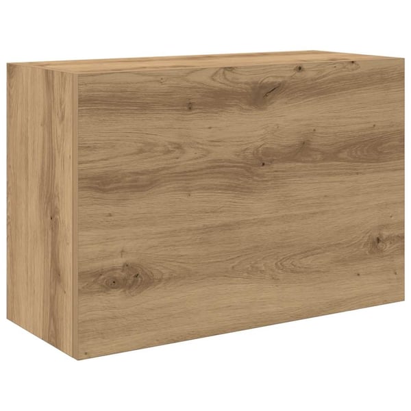 vidaXL væghængt badeværelsesskab 60x25x40 cm konstrueret træ kunsteg