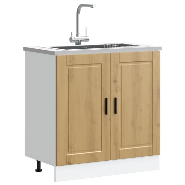 vidaXL Vask underskap Porto artisan eik 80x46x81,5 cm konstruert tre