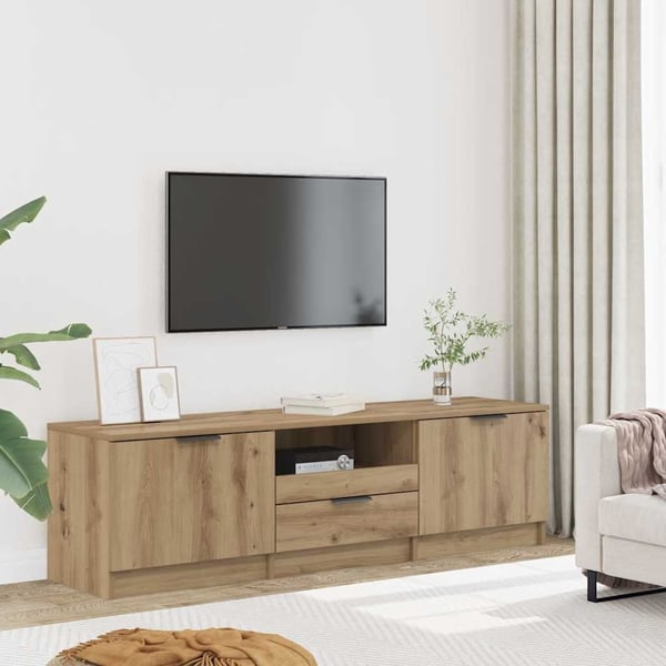 vidaXL TV-skap håndverkseik 140x35x40 cm konstruert tre