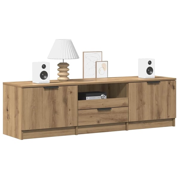 vidaXL TV-skap håndverkseik 140x35x40 cm konstruert tre