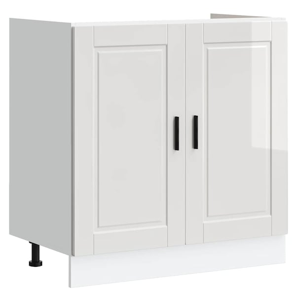 vidaXL Vask underskap Porto høyglans hvit 80x46x81,5 cm konstruert tre