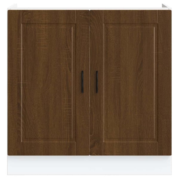 vidaXL Vask underskap Porto brun eik 80x46x81,5 cm konstruert tre