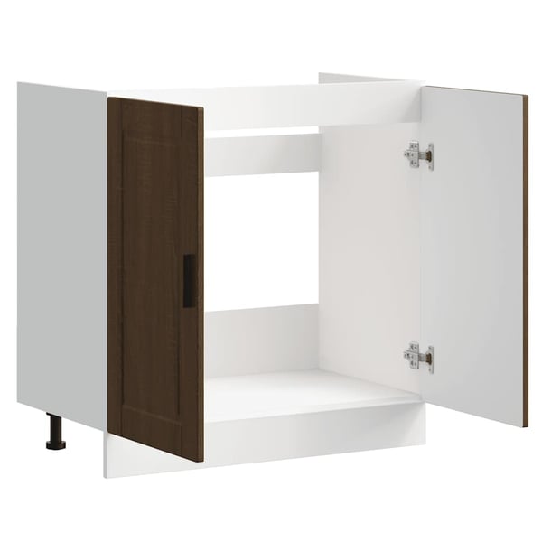 vidaXL Vask underskap Porto brun eik 80x46x81,5 cm konstruert tre