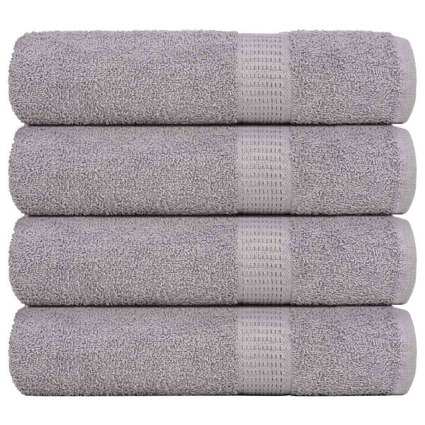 vidaXL brusehåndklæder FROGN 4 stk. grå 70x140 cm 360 gsm