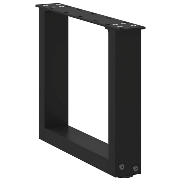 vidaXL Soffbordsben U-formade 2 st svart 30x(30-31) cm stål