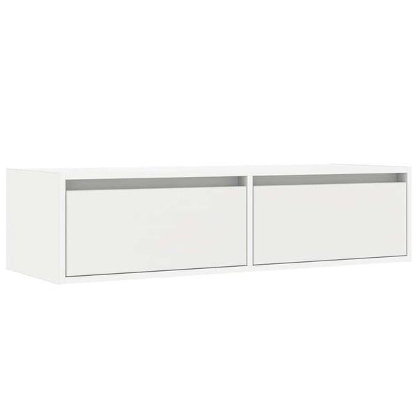 vidaXL TV-benk med LED-lys hvit 100X35,5x25 cm