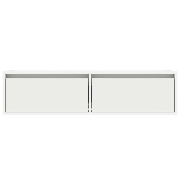 vidaXL TV-benk med LED-lys hvit 100X35,5x25 cm