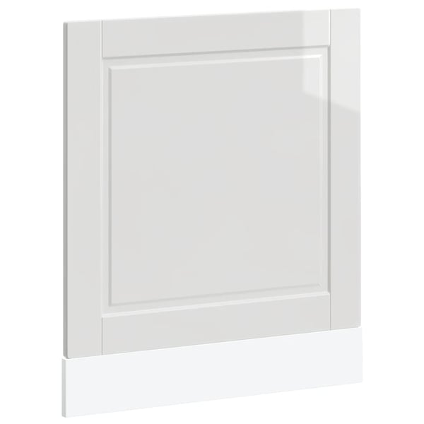 vidaXL Oppvaskmaskin panel høyglans hvit 60x1,5x57 cm konstruert tre