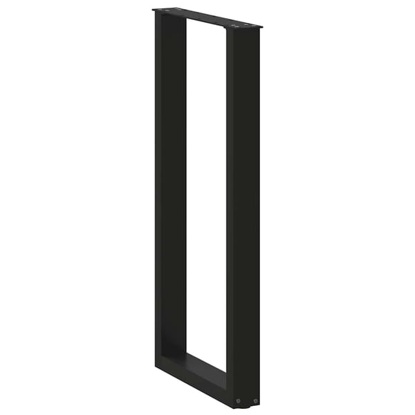 vidaXL barbordsben U-formet 2 stk. sort 40x(100-101) cm stål