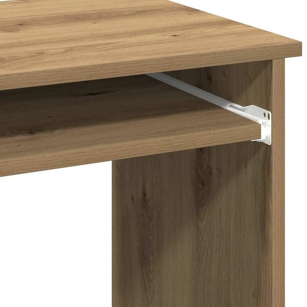 vidaXL Skrivebord med hylder håndværker eg 84x40x78 cm