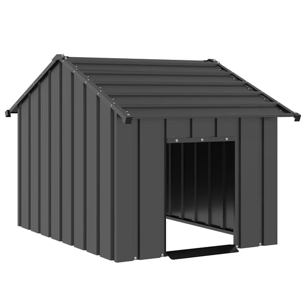 vidaXL hundehus med tag 83x130x85 cm galvaniseret stål
