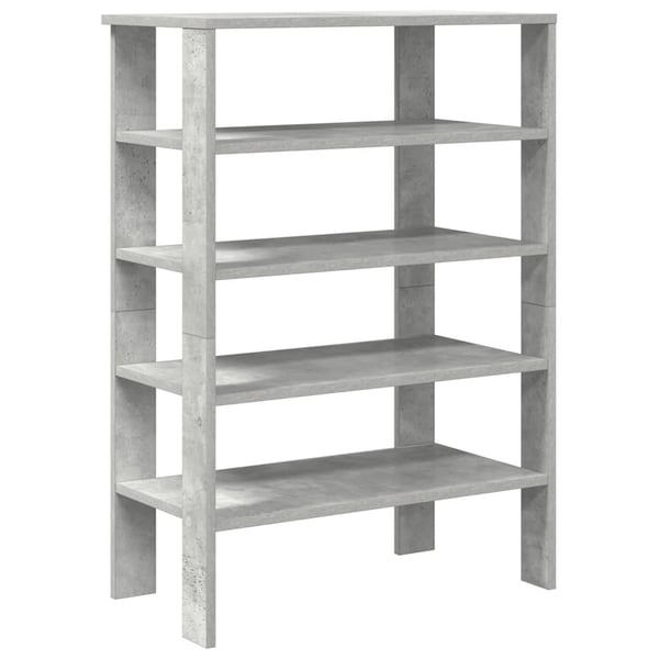 vidaXL Skohylle betonggrå 61x32x87,5 cm konstruert tre