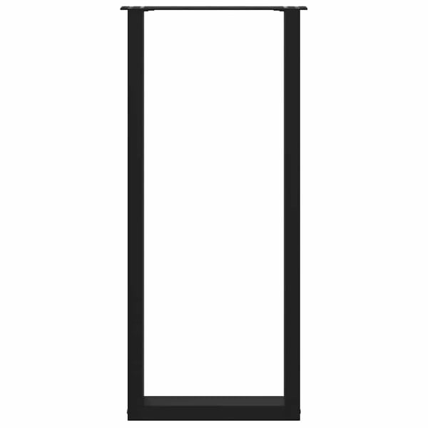 vidaXL barbordsben U-formet 2 stk. sort 50x(110-111) cm stål