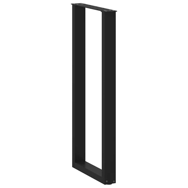 vidaXL barbordsben U-formet 2 stk. sort 50x(110-111) cm stål