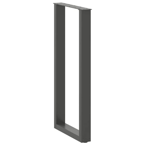 vidaXL Baaripöydän jalat U-muotoiset 2 kpl antrasiitti 50x(100-101) cm teräs