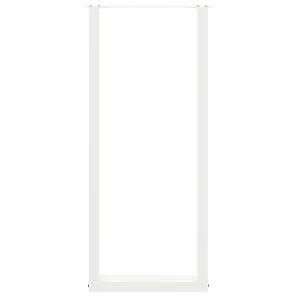 vidaXL barbordsben U-formet 2 stk. hvid 50x(110-111) cm stål