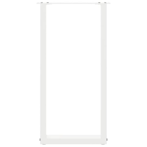 vidaXL konsolipöydän jalat U-muotoiset 2 kpl Valkoinen 38x(72-73) cm
