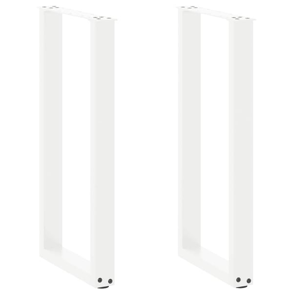 vidaXL konsolipöydän jalat U-muotoiset 2 kpl Valkoinen 38x(72-73) cm