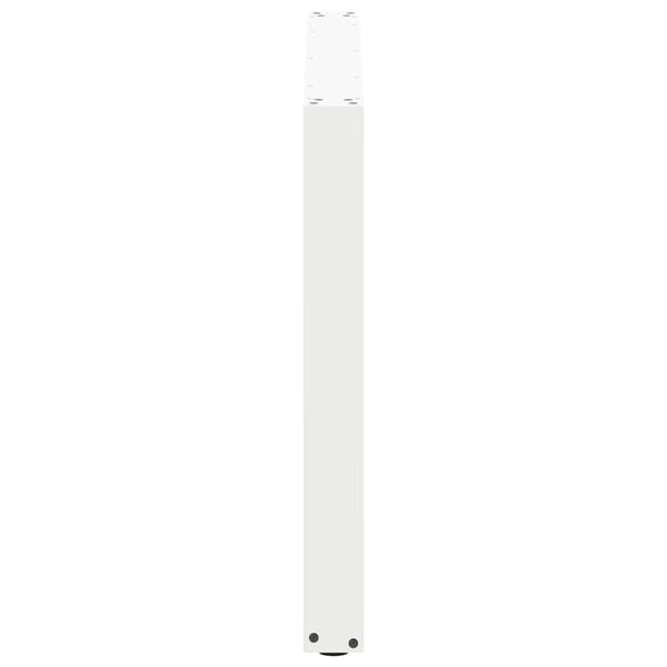 vidaXL Spisebordben U-formet 3 Stk hvit 100x(72-73) cm stål