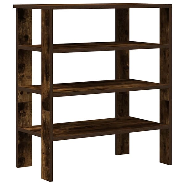 vidaXL Skohylle røkt eik 61x32x70 cm konstruert tre