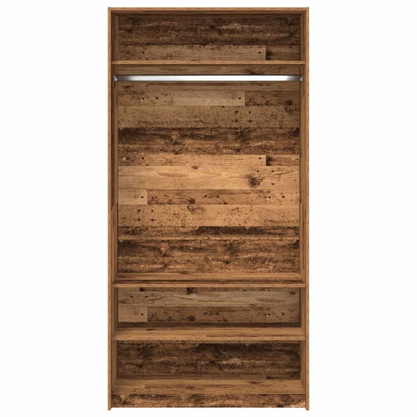 vidaXL Garderobe gammelt tre 100x50x200 cm konstruert tre
