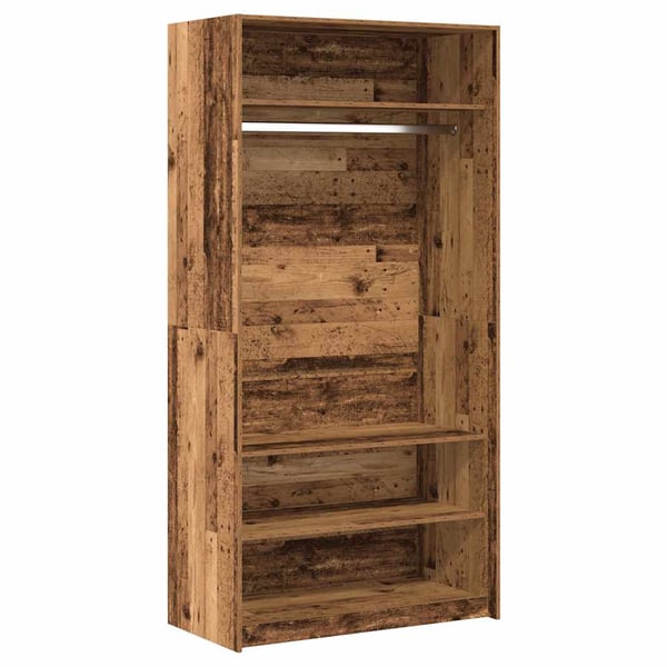 vidaXL Garderobe gammelt tre 100x50x200 cm konstruert tre