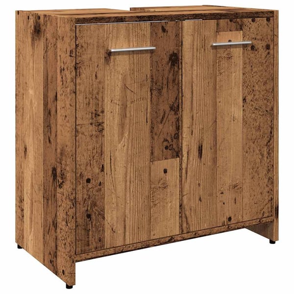 vidaXL underskab til håndvask 60x30x60 cm konstrueret træ gammelt træ