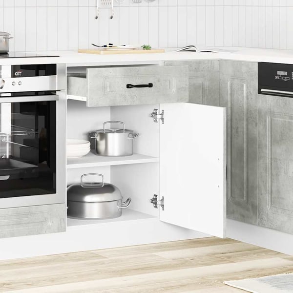 vidaXL Kjøkken underskap Kalmar betonggrå konstruert tre