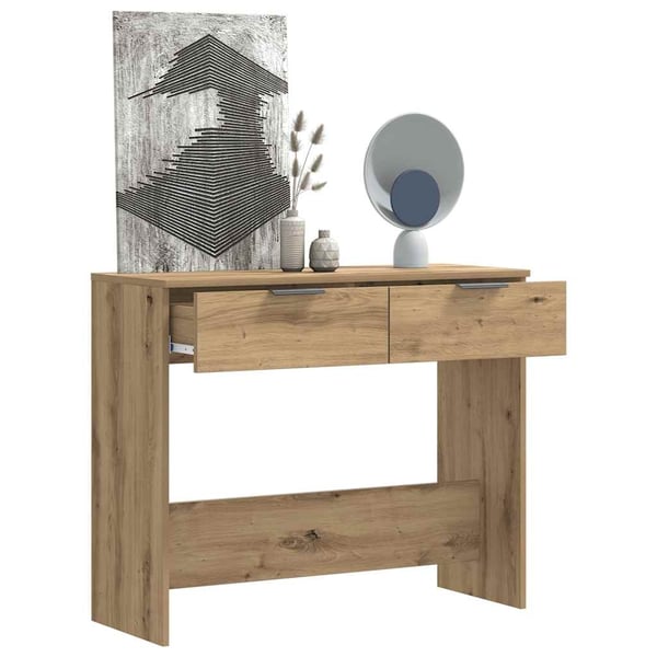 vidaXL Konsollbord artisan eik 90x36x75 cm konstruert tre