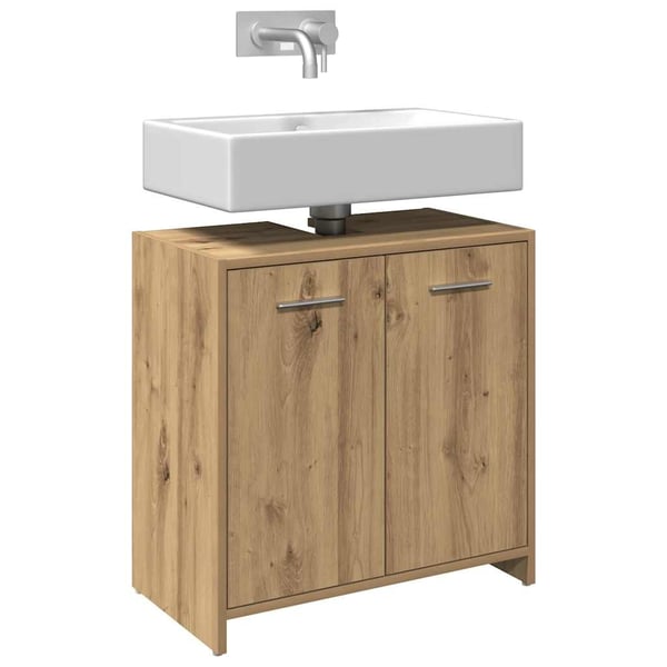 vidaXL Badeservantskap artisan eik 60x33x60 cm konstruert tre