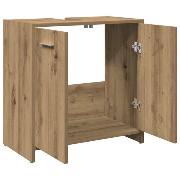 vidaXL Badeservantskap artisan eik 60x33x60 cm konstruert tre