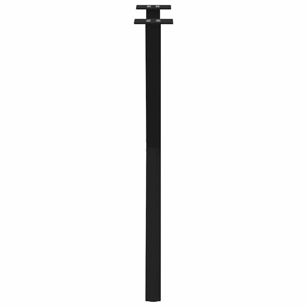 vidaXL Spisebordben X-formet 2 stk svart 50x(72-73) cm stål
