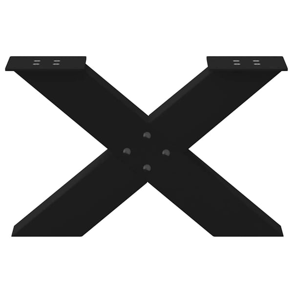 vidaXL sofabordsben X-formet 2 stk. sort 60 x (30-31) cm stål