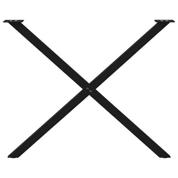 vidaXL spisebordsben X-formet 2 stk. sort 90 x (72-73) cm stål