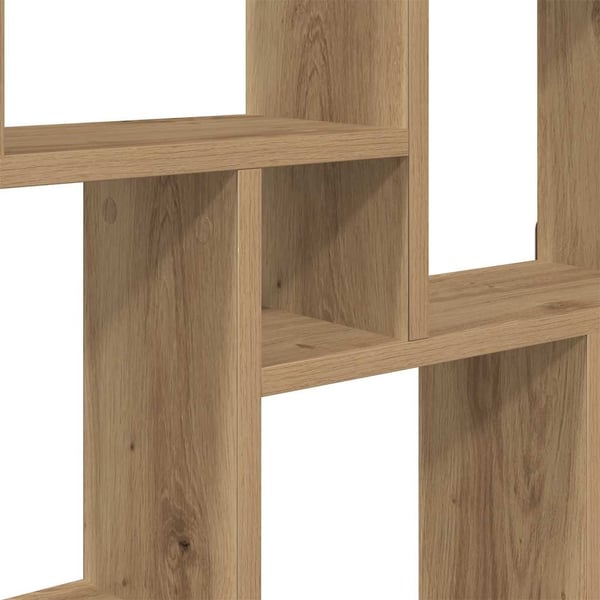 vidaXL Vegghylle kubeformet artisan eik 90x15x119,5 cm konstruert tre