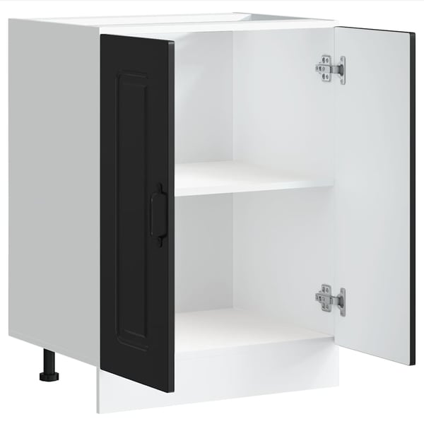 vidaXL Vask underskap Kalmar svart 60x46x81,5 cm konstruert tre