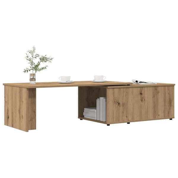 vidaXL Salongbord artisan eik 150x50x35 cm konstruert tre
