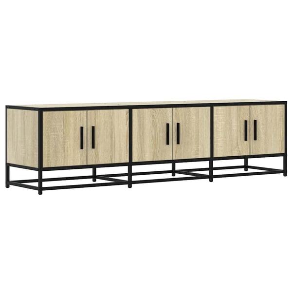 vidaXL TV-benk sonoma eik 150x35x41 cm konstruert tre og metall