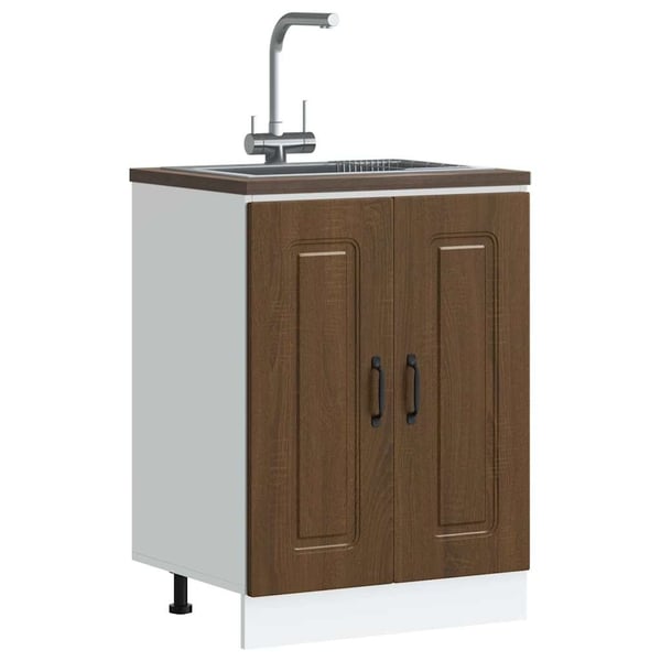 vidaXL Vask underskap Kalmar brun eik 60x46x81,5 cm konstruert tre
