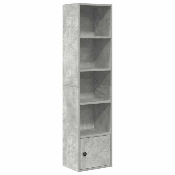 vidaXL Bokhylle betonggrå 31x24x127 cm konstruert tre