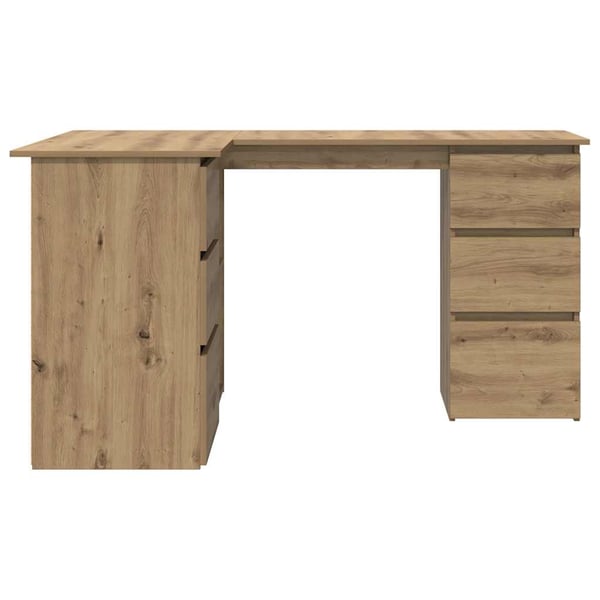 vidaXL Hjørnepult artisan eik 145x100x76 cm konstruert tre