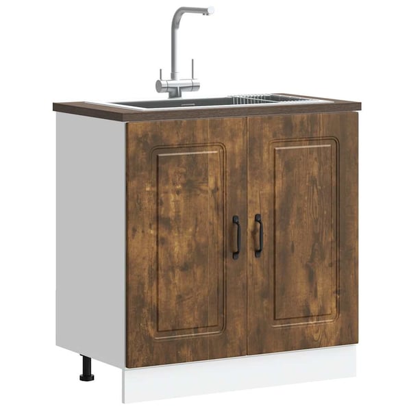 vidaXL Vask underskap Kalmar røkt eik 80x46x81,5 cm konstruert tre