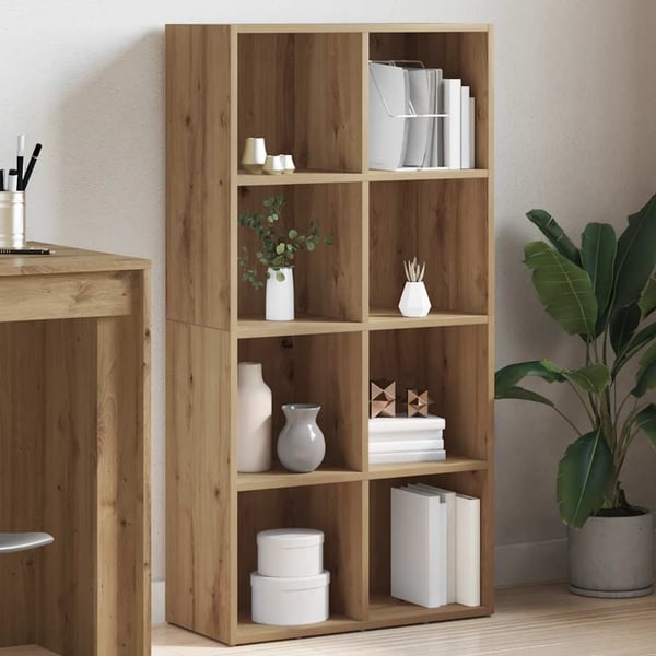vidaXL Bokhylle artisan eik 66x30x130 cm konstruert tre