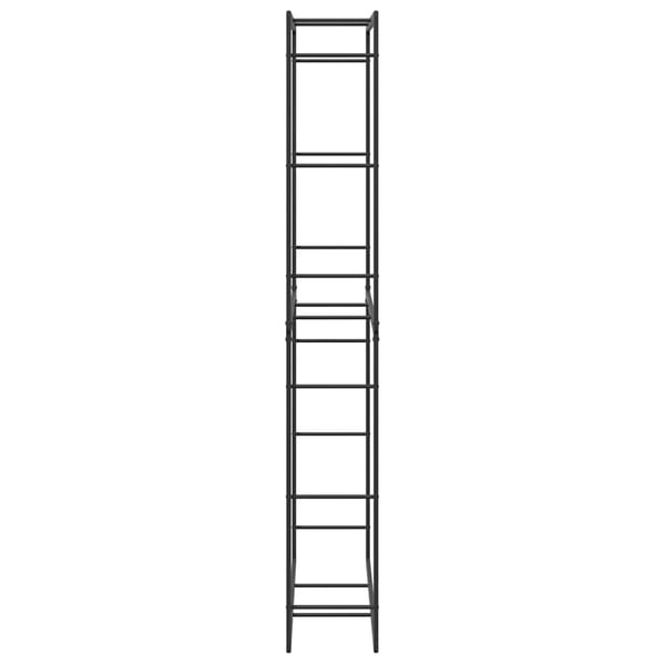vidaXL brændestativ 100x30x209 cm stål sort