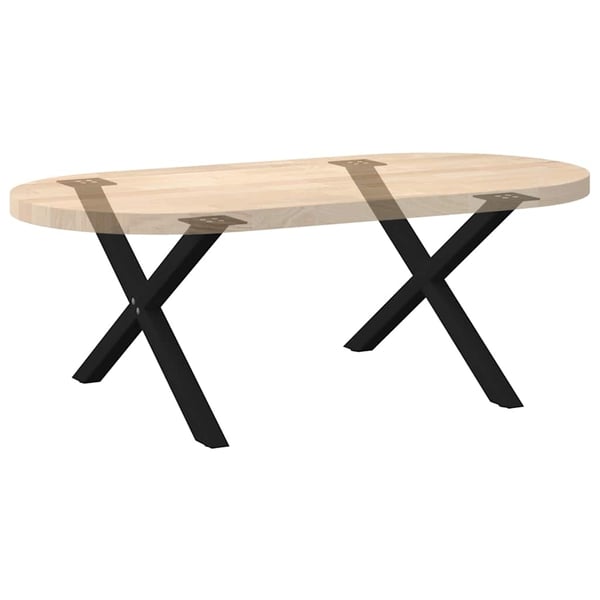 vidaXL sofabordsben X-formet 2 stk. sort 70 x (42-43) cm stål