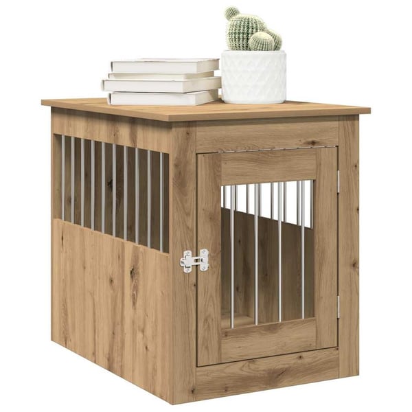 vidaXL Hundebur Møbler Artisan Oak 55x75x65 cm Konstrueret træ