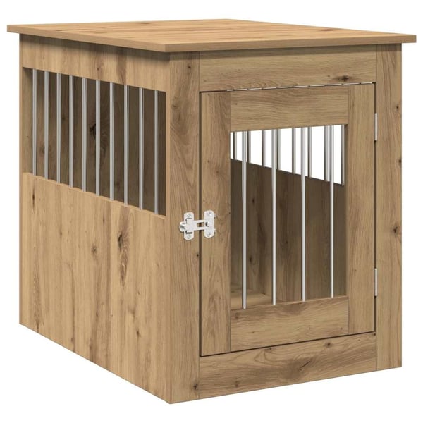vidaXL Hundebur Møbler Artisan Oak 55x75x65 cm Konstrueret træ