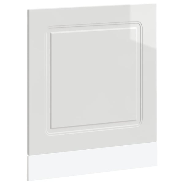 vidaXL Oppvaskmaskin panel høyglans hvit 60x1,5x57 cm konstruert tre