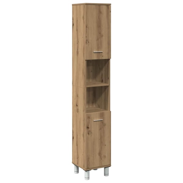 vidaXL Baderomsskap artisan eik 30x30x179 cm konstruert tre