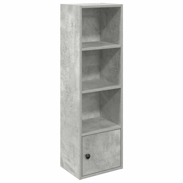 vidaXL Bokhylle betonggrå 31x24x102 cm konstruert tre